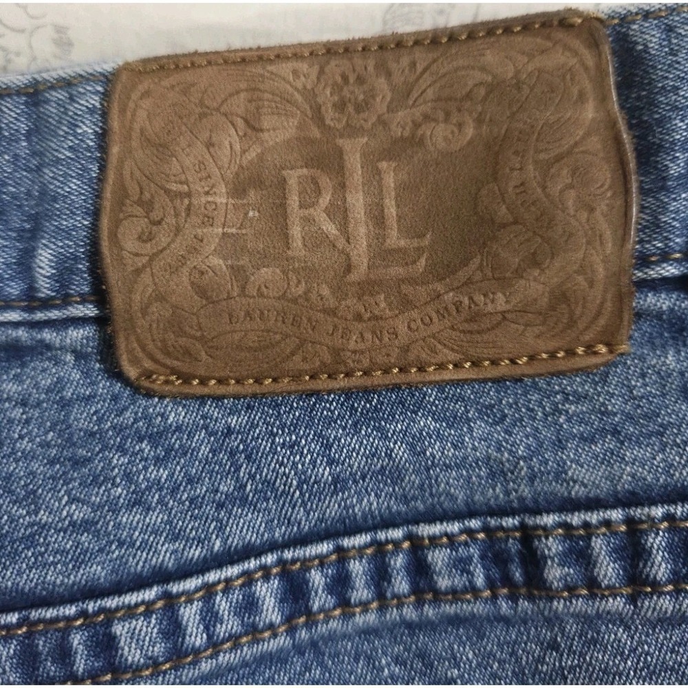 LRL Ralph Lauren Womens Size 12 Blue Classic Straight Leg Denim Jean - Picture 5 of 5